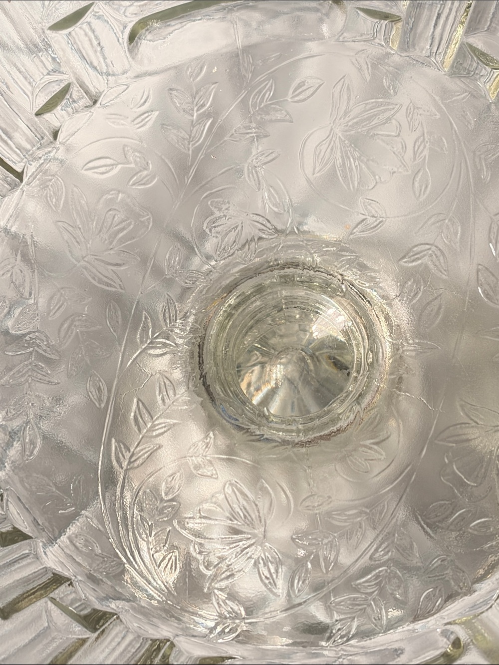Vintage Clear Glass Compote Pedestal Vase - Picture 4 of 10